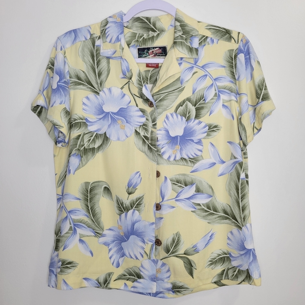 VTG LA Cabana Women's‎ Floral Hawaiian Shirts Size Sp